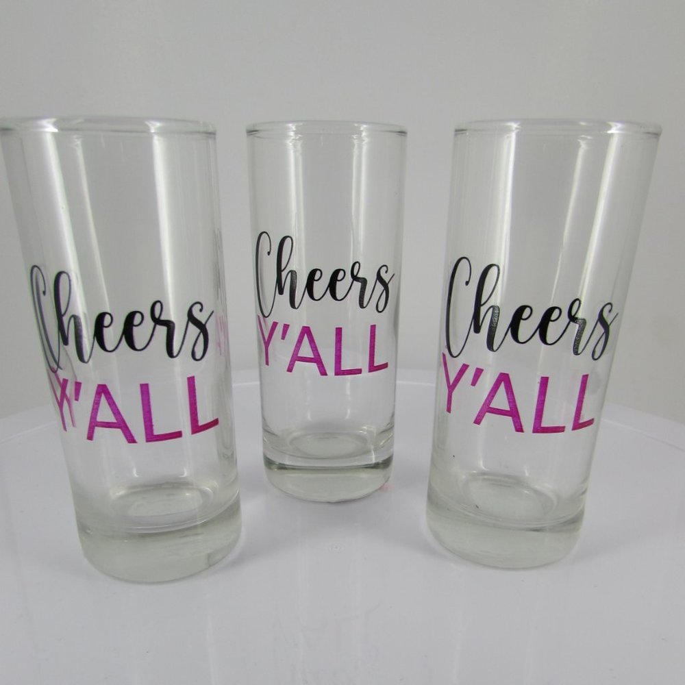 Cheers Y'ALL 2.5 oz. Shot Glass Set